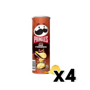 켈로그 프링글스 매콤 로제떡볶이맛 100g (4개)_이미지