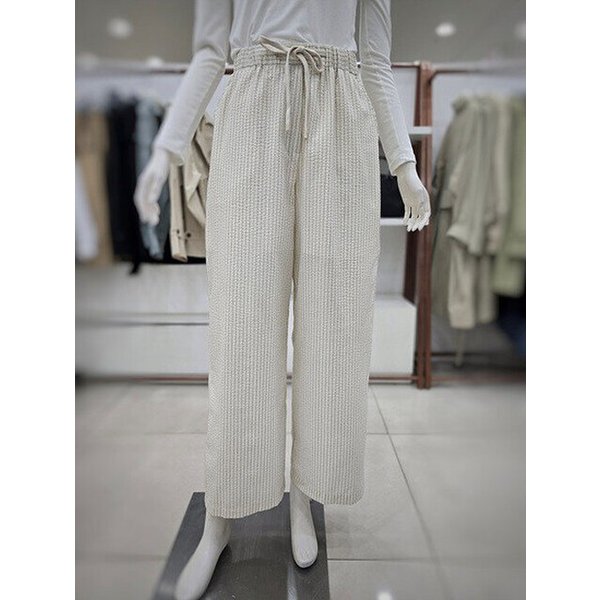 지지미 밴딩 세미 와이드 팬츠 AFA2HPA5D _DJ