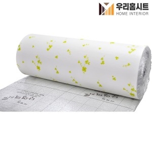 우리홈시트 생활방수 곰팡이 결로방지 고급형 알루미늄 접착식 보온 단열벽지 네잎클로버 길이 20m