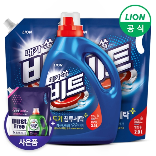 비트 액체세제 일반/드럼 3L 용기 1개 + 2L 2개_이미지
