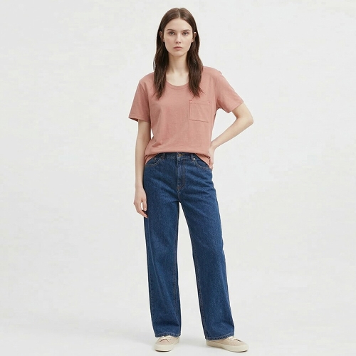 샵앤 국산 여성 U넥 가슴 포켓 반팔 티셔츠 DAI-WSH-21147 35788070