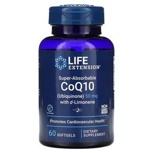 라이프익스텐션 d-리모넨이 함유된 흡수율이 매우 높은 CoQ10 50mg 60캡슐 (1개)