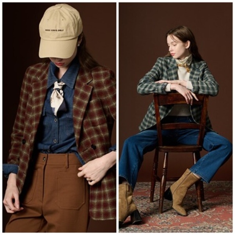 BCBG 찰스 체크 JK B3W9J107_이미지