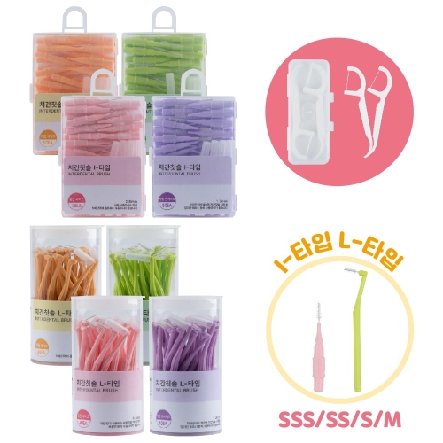 SGS 치간칫솔 일반용 어금니용 일회용 11. 일회용 치간칫솔 100개입 1개_이미지