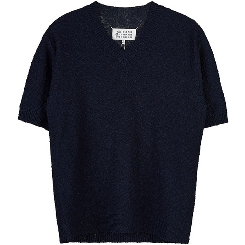 메종마르지엘라 니트 반팔 티셔츠 S51HN0002 S18197 (511, 네이비)