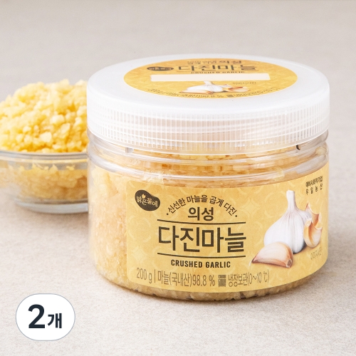 우일농산영농조합 맑은물에 의성 다진마늘 200g (2개)_이미지