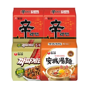 농심 신라면10개 + 안성탕면5개 + 짜파게티5개