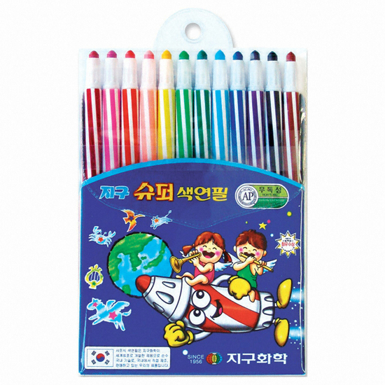 지구화학 슈퍼 색연필 12색 (12개)_이미지