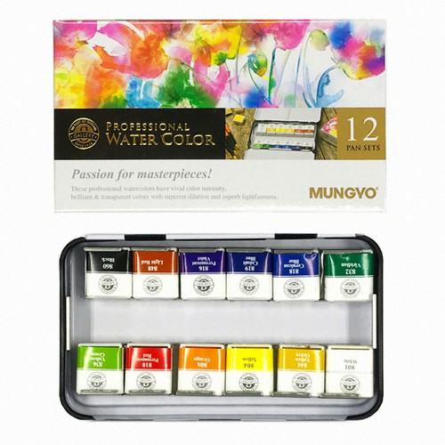 문교 수채화 고체물감 (12색)
