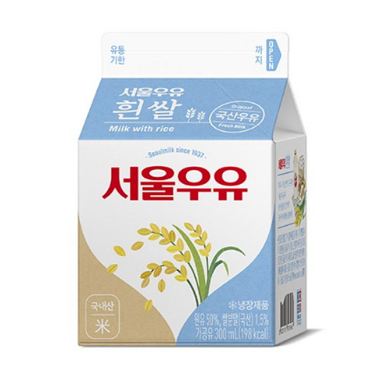 서울우유 흰쌀 우유 300ml (16개)