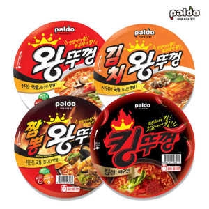 팔도 팔도 컵라면 4종 왕뚜껑 5개 + 김치왕뚜껑 5개 + 짬뽕왕뚜껑 5개 + 킹뚜껑 3개_이미지