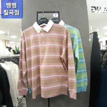 HC09 봄 여성 줄무늬배색카라 티셔츠 카라배색 줄무늬 루즈핏 활용도 높 S47646522