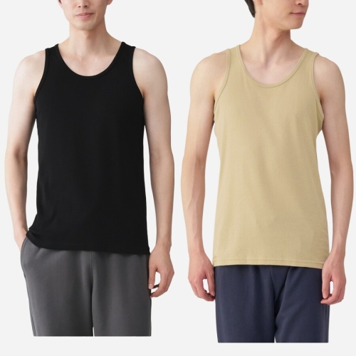 MUJI 남성 드라이 코튼 나시 런닝 76433941_이미지