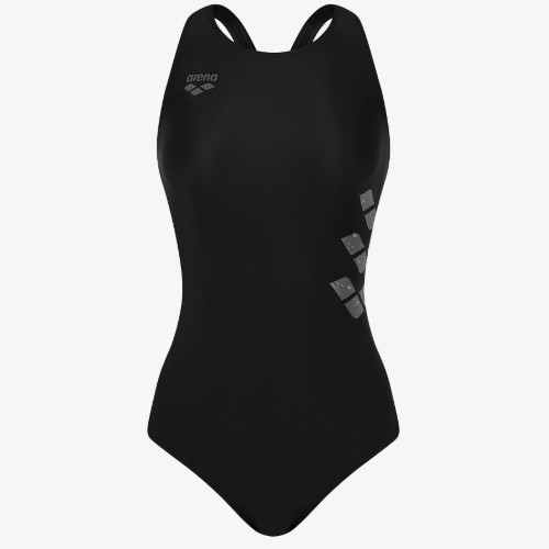 아레나 여성 녹터널 도트 원피스 레이서백 A5FL1LO08BLK