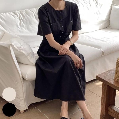 빅사이즈사랑해요 S428L407 사나반팔벨티드원피스 DD S17050591