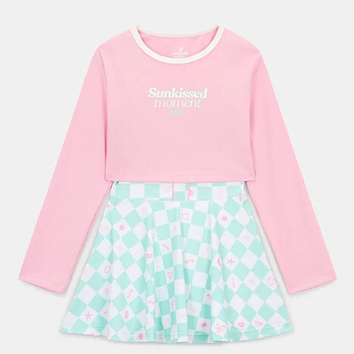 네파키즈 키즈 썬키스트 래시가드 원피스 세트 KL43006_H44_이미지