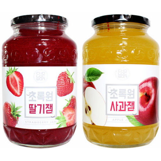 초록원 딸기잼 1kg+사과잼 1kg이미지입니다. 누르면 해당 게시물로 새창이동합니다.