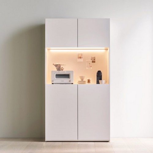 일룸 프리스토 950폭 주방 수납장 냉장고장 조명형