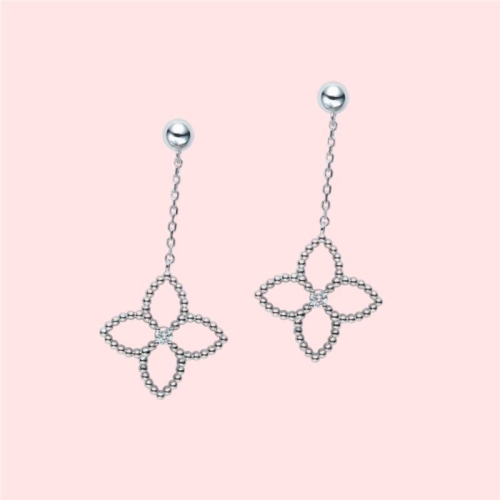 미꼬 로시오 다이아몬드 드롭 귀걸이 피어싱 이어링 악세서리 화이트 골드 4433694_이미지