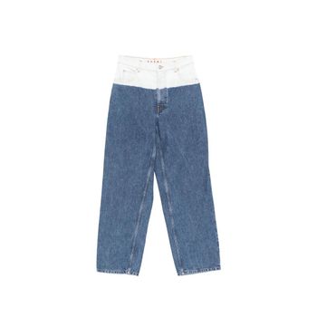 울트라마린 블루 그라디언트 와이드 레그 진 153668295