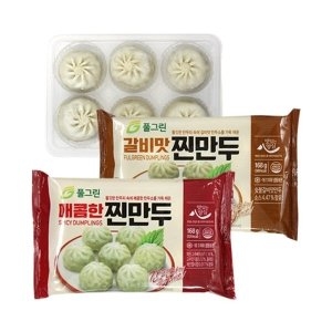 고향의맛 전자레인지 3분OK 매콤한 찐만두 168gX20팩+갈비맛찐만두 168gX20팩
