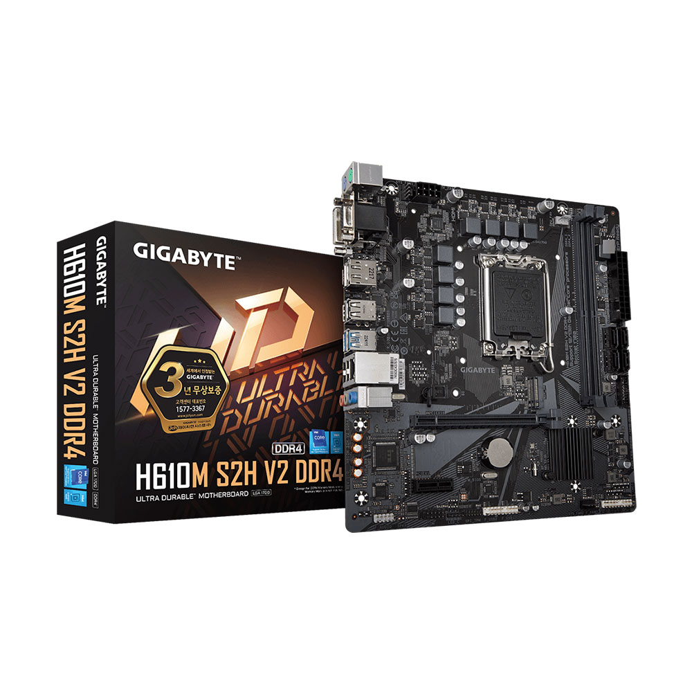 GIGABYTE H610M S2H V2 D4 듀러블에디션 제이씨현이미지입니다. 누르면 해당 게시물로 새창이동합니다.