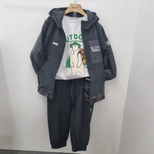 패플 카모 배색 바람막이 점퍼세트 KO1JPU238PTU838