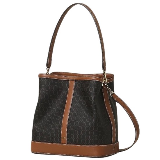 SAINT BARNET 바넷 DD패턴 가죽배색 미디움 버킷백 DCBA2F863W3