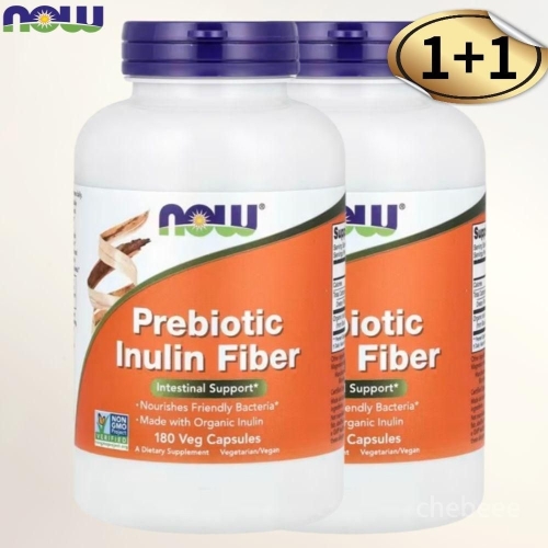 나우푸드 프리바이오틱 이눌린 섬유소 180캡슐 (2개)