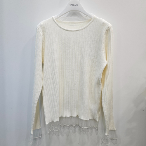 반에이크 쉬폰배색니트 VB62KTM318Z-IVF_ IC