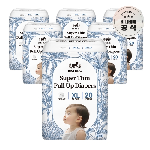 비니베베 슈퍼씬 프리미엄 팬티형 기저귀 특대형-공용 (120매)_이미지