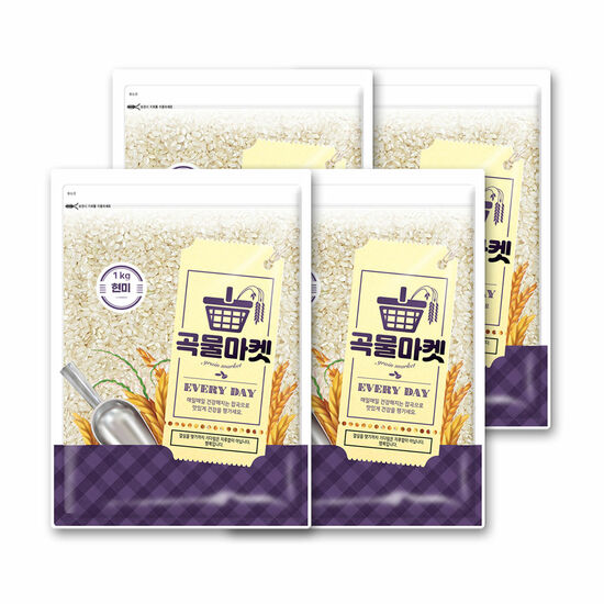 곡물마켓 현미 1kg (20년산) (4개)_이미지