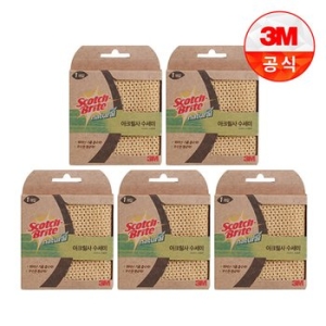 내츄럴 아크릴 수세미 1입 일반세척용  5개세트