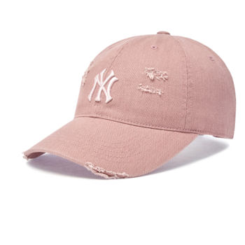 MLB 24N 공용 데미지 워싱 언스트럭쳐 볼캡 NY Mg.Pink 3ACPVV34N-50PKM