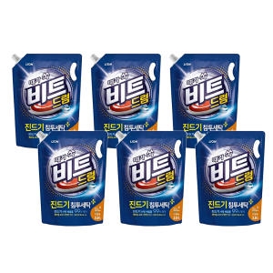 라이온코리아 비트 진드기 침투세탁 드럼용 리필 2L (6개)