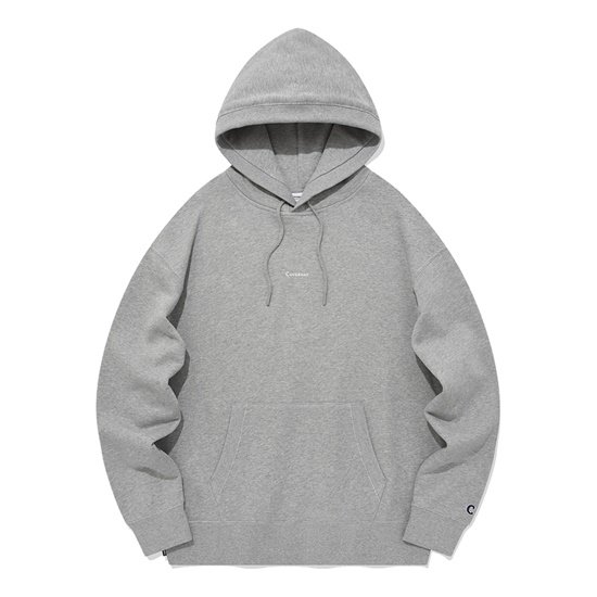 커버낫 오버핏 스몰 어센틱 로고 후디 CO2303HD03 (MG, 멜란지 그레이)_이미지