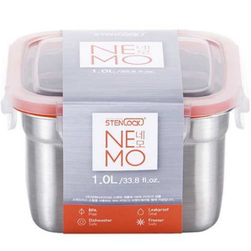 스텐락 네모 정사각 8호 1000ml (1개)_이미지