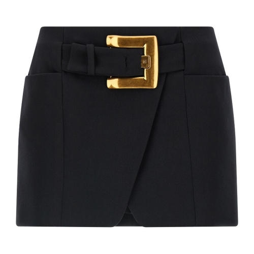 발망 앤섬 스냅 버튼 프론트 스플릿 미니 스커트 GF1LBB44WC09_이미지