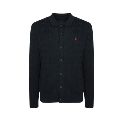 포니 자수 클래식 카라 가디건 네이비 710979114 002_이미지