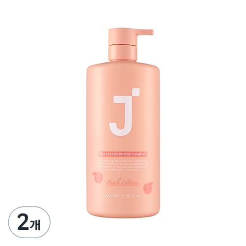 제이숲 실크 케라틴 단백질 샴푸 피치 에디션 1000ml (2개)_이미지