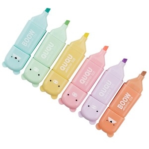 [불명] 하리보 곰돌이 형광펜 세트 (6색)