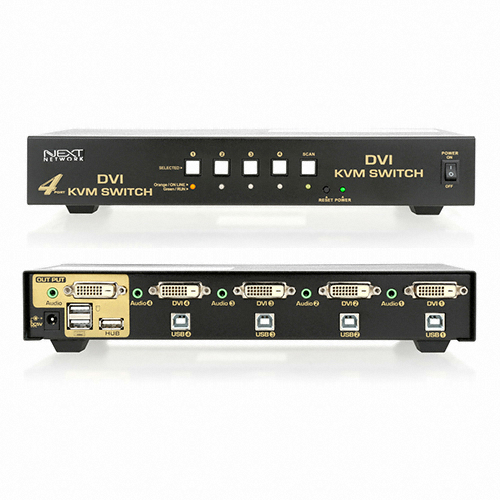 이지넷유비쿼터스 넥스트 4:1 USB DVI KVM 스위치 (NEXT-7304KVM-DVI)