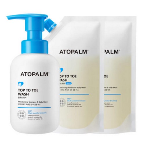탑투토 워시 200ml+리필 250ml 2개