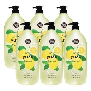 샤워메이트 내추럴 바디워시 유자 1200g (6개)_이미지