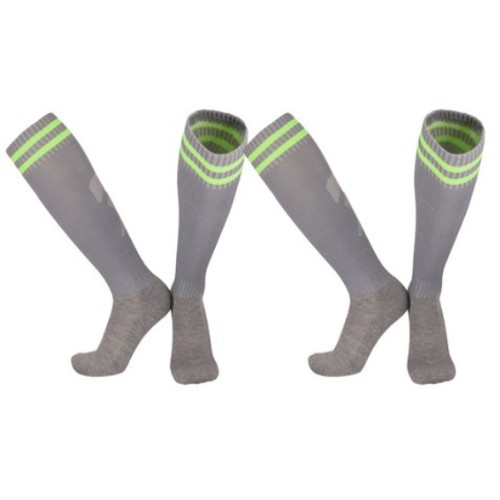 SNF 컬러플 스포츠 축구양말 2족 (회색녹색)