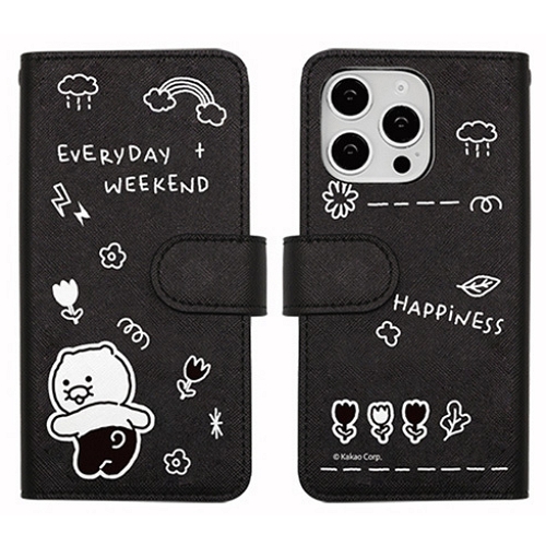 아이콘스 카카오프렌즈 갤럭시 점프 춘식이 두들두들 다이어리 케이스_이미지