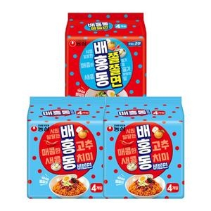 농심 배홍동 비빔면8개 + 배홍동 쫄쫄면4개