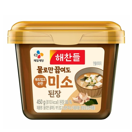 해찬들 물로만 끓여도 부드럽고 순한 미소된장 450g (1개)_이미지