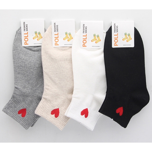 빅토 여자 단목양말 하트_HG1205