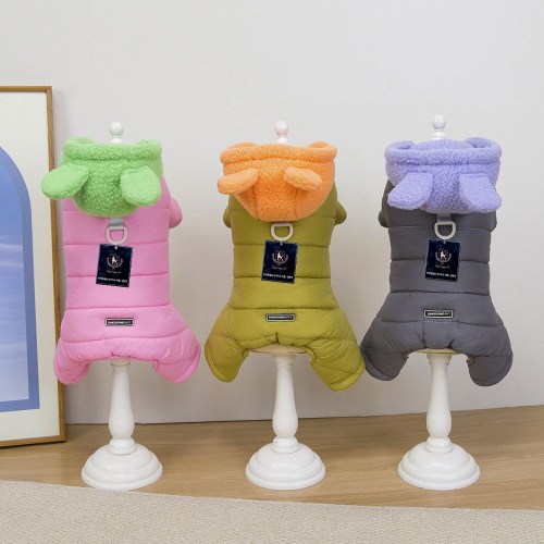 딩동펫 뽀글토끼 똑딱이 올인원 패딩 (S~2XL)_이미지
